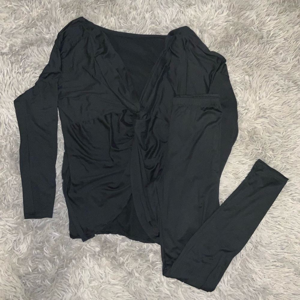 Black Twist Back Fashion Nova 2 Piece Set